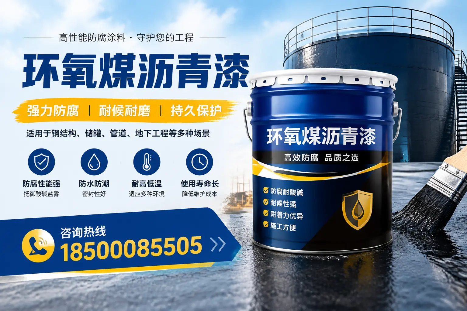 环氧煤沥青漆在工业中的应用,鞍山企业的选择